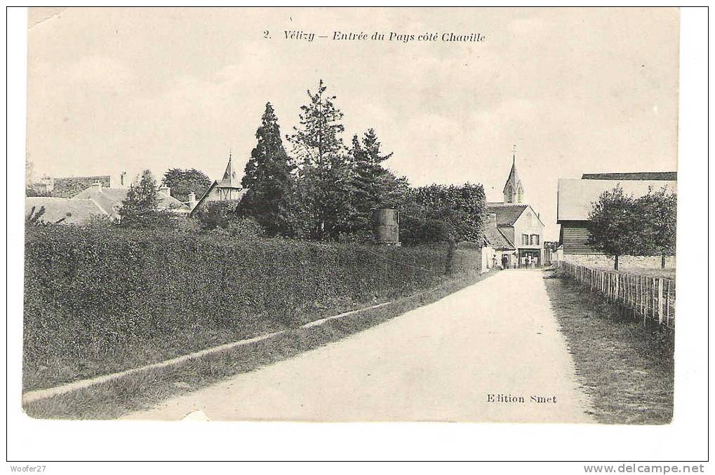 CPA VELISY Entrée Du Pays Côté Chaville - Velizy