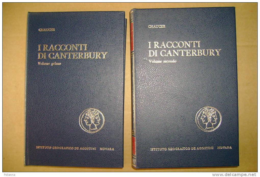 PG/9 Chaucer I RACCONTI DI CANTERBURY DeAgostini 1962 In 2 Vol. Letteratura Inglese - Anciens