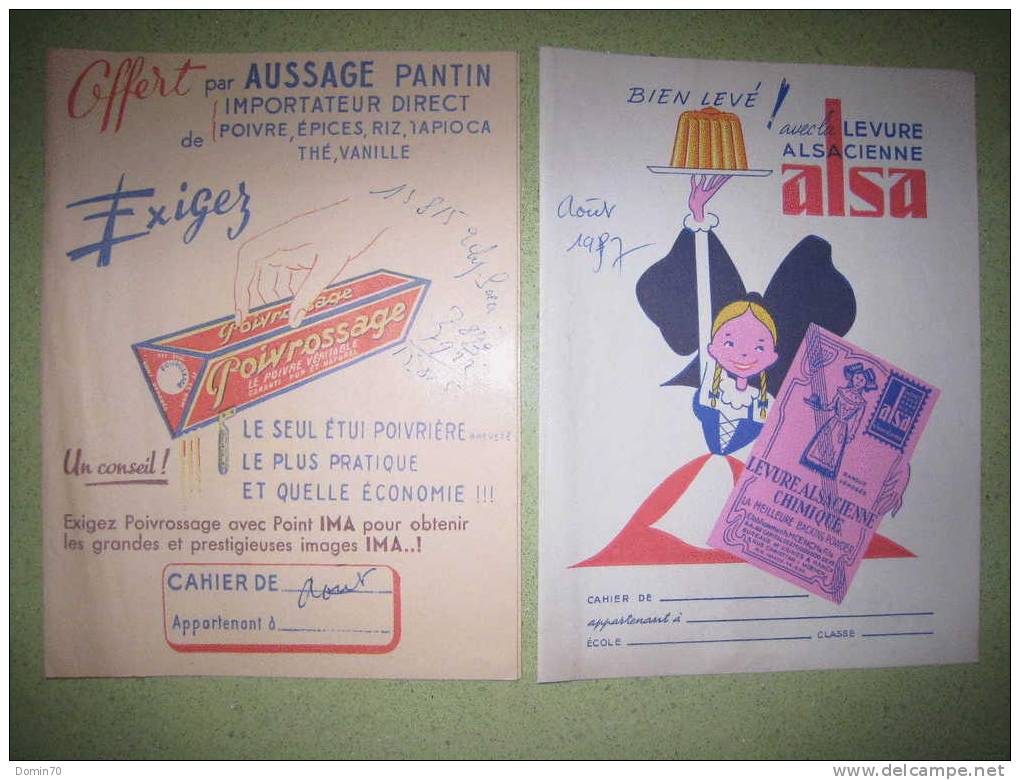 Protège Cahier Alsa Levure Aussage Poivrossage Lot 2 - Collections, Lots & Series