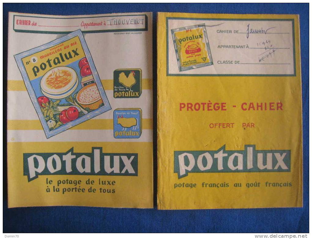 Protège Cahier Potages Potalux N° 1 Et N° 8 Lot De 2 - Collections, Lots & Séries