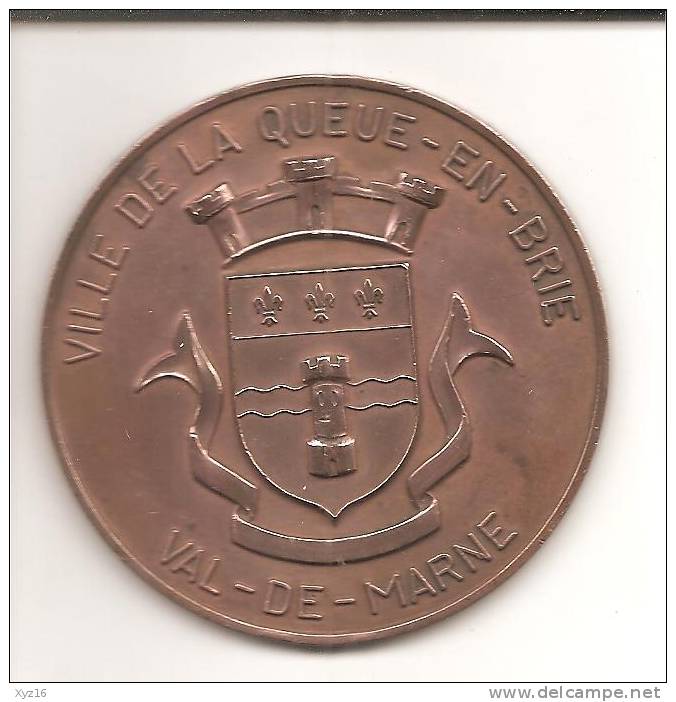 Médaille De Table VILLE DE LA QUEUE EN BRIE   VAL DE MARNE - France