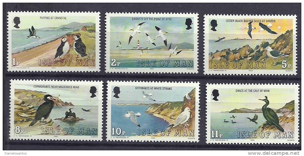 Man Isle 1983 Birds Oiseaux  Aves Marinas Marine MNH - Albatro & Uccelli Marini