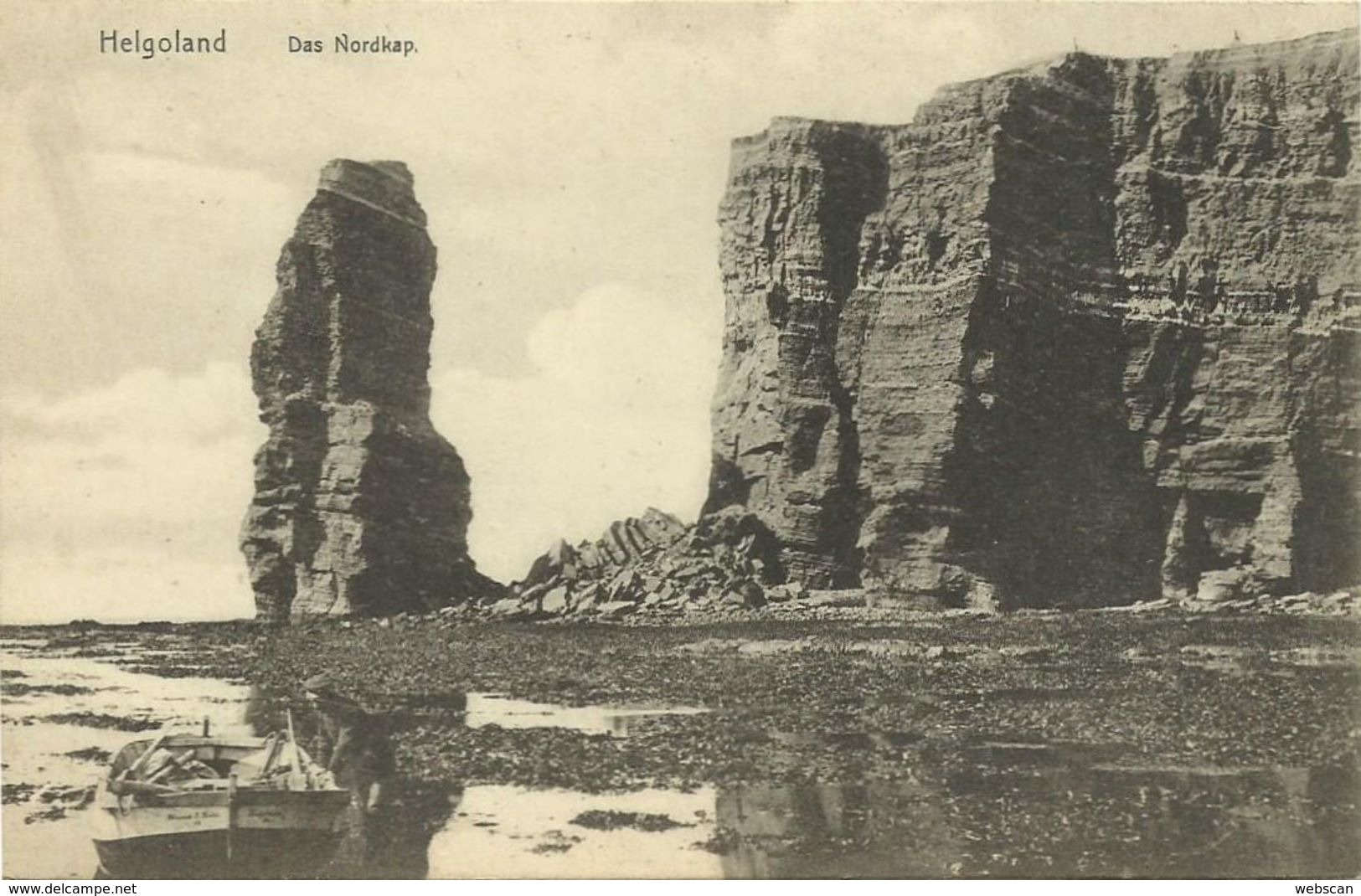 AK Insel Helgoland Nordkap Fischerboot 1908 #19 - Helgoland