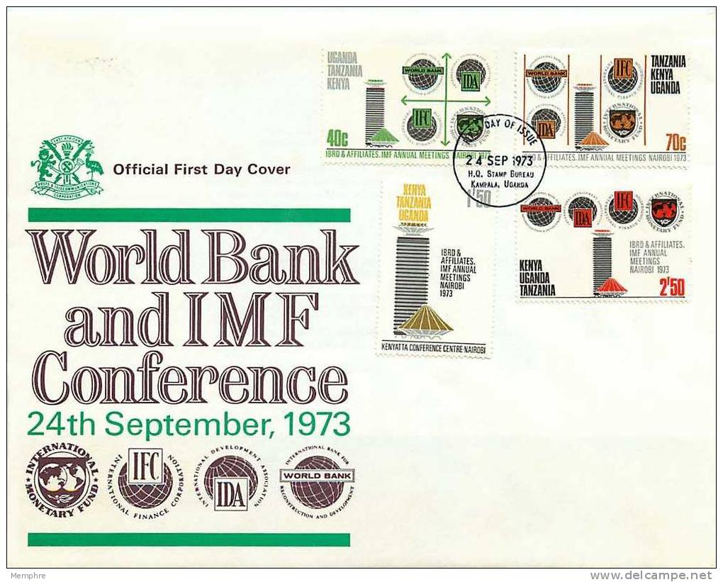 K-U-T  1973  World Bank And IMF  Conference , Nairobi  Sc 267-270 FDC - Kenya, Uganda & Tanzania