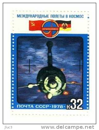 N4524-26 URSS 1978 - LA Splendide SERIE  Neuve** De 3 TIMBRES  N° 4524 à 4526 (YT)  -  COSMOS : Coopération Spatiale RDA - Otros & Sin Clasificación