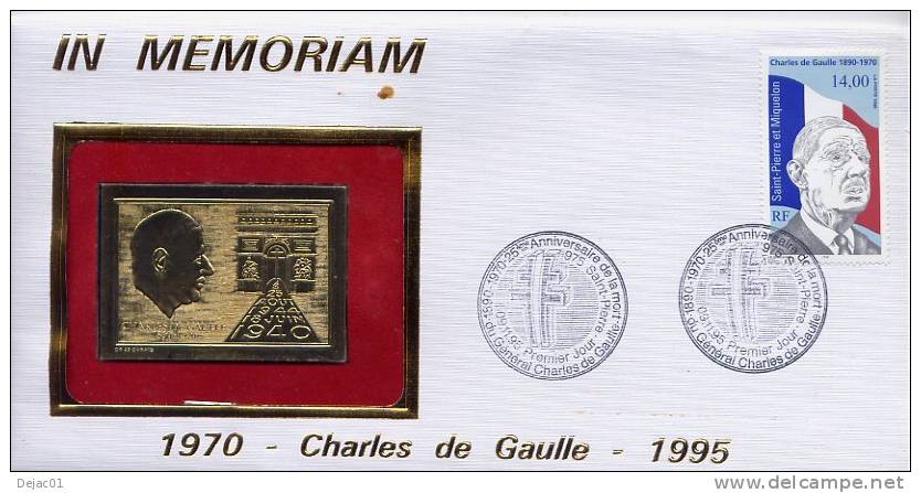 Thème De Gaulle - FDC SAINT PIERRE & MIQUELON - E139 - De Gaulle (General)