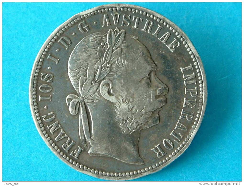 1887 - FLORIN SILVER / KM 2222 ( Old/Ex Brooch / For Grade And Details, Please See Photo ) ! - Autriche