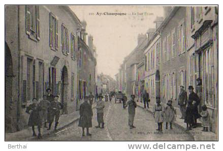 51 AY CHAMPAGNE - La Rue Thiers - Ay En Champagne