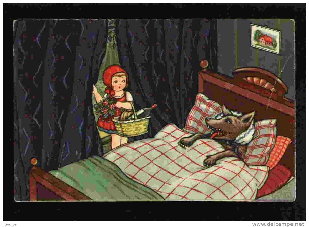 Netherlands Illustrators BORISS MARGRET - FAIRY TALE - RED RIDING HOOD W WOLF Pc 29065 - Boriss, Margret