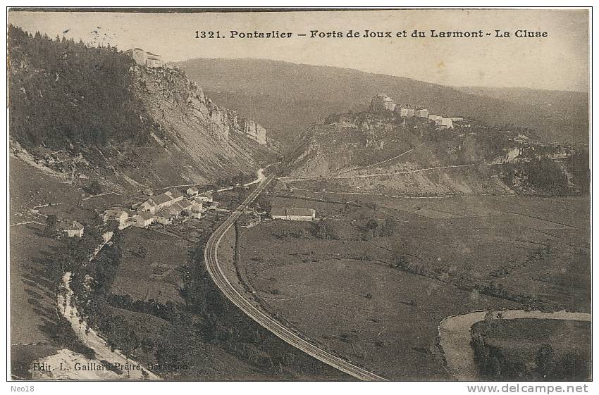 Pontarlier 1321 Gaillard Joux Larmont La CluseCachet Suisse Ambulant Bahnpost Guerre 1914 - Pontarlier