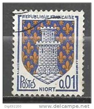 1 W Valeur Oblitérée, Used - FRANCE - YT 1351 A * 1962/1965 - N° 1157-85 - 1941-66 Armoiries Et Blasons