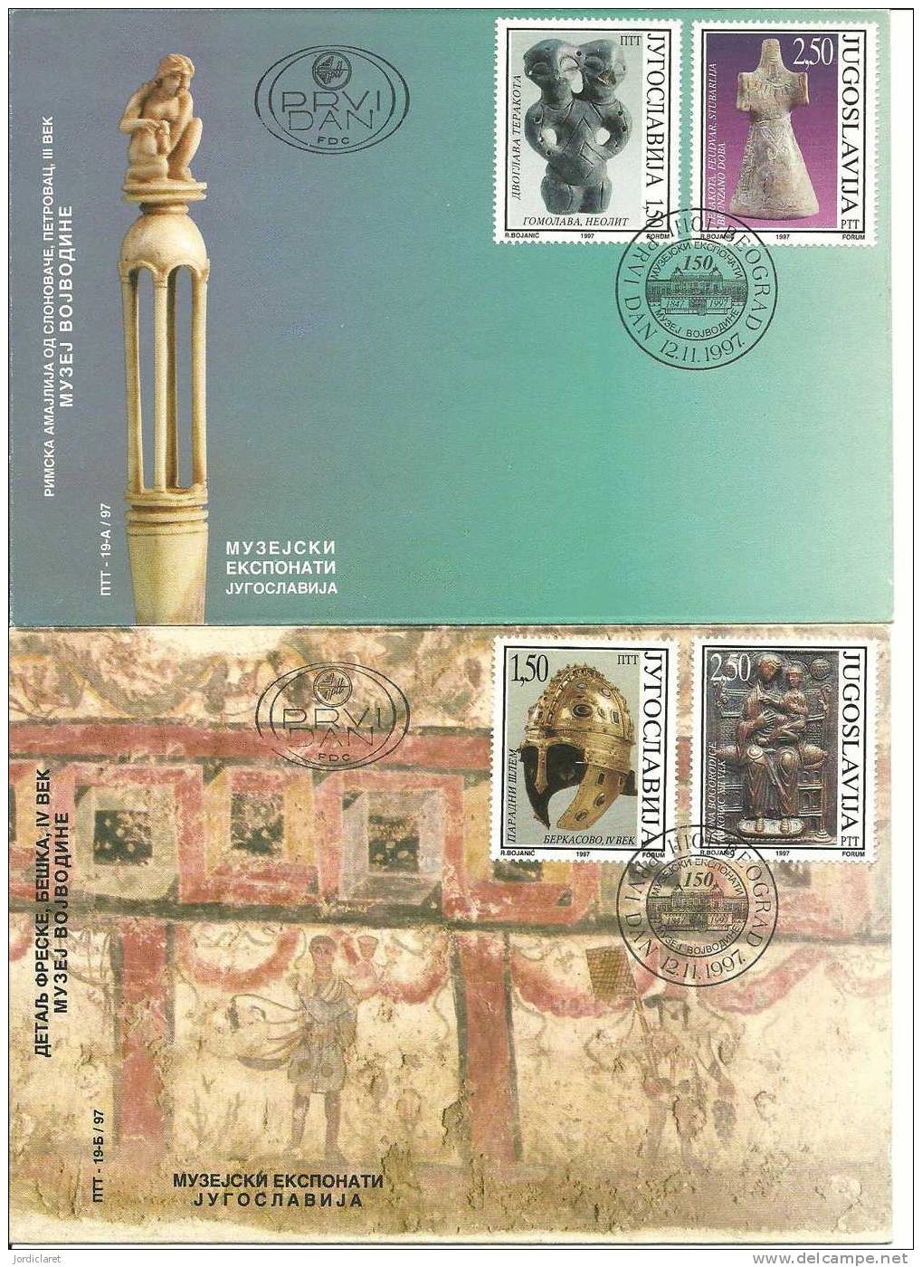 FDC 1997 YUGOSLAVIA - Prehistory