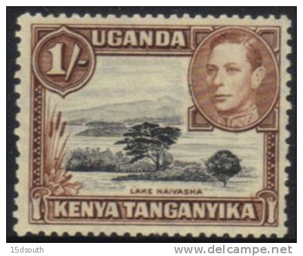 Kenya Uganda Tanganyika - 1938 KGVI 1s Brown MH* - Kenya, Uganda & Tanganyika