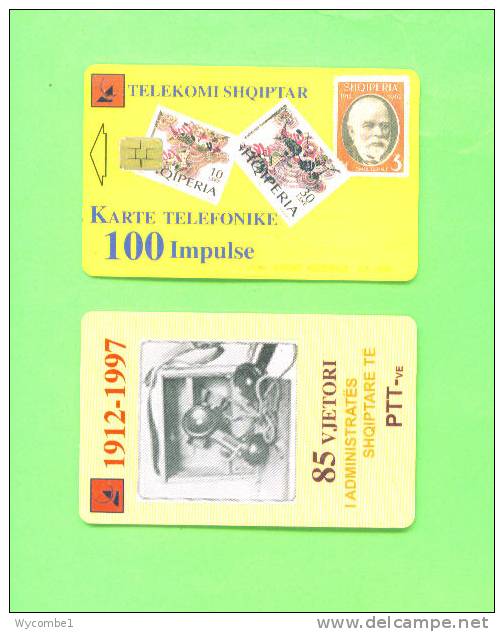 ALBANIA - Chip Phonecard/Postage Stamps And Old Telephone 100 Units* - Albanien