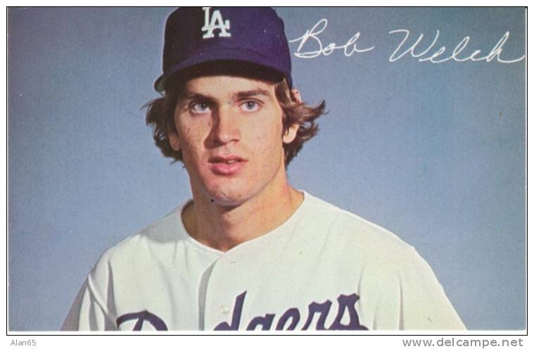 Bill Welch Los Angeles Dodgers Major League Baseball Player Pitcher On C1970s Vintage Postcard - Honkbal