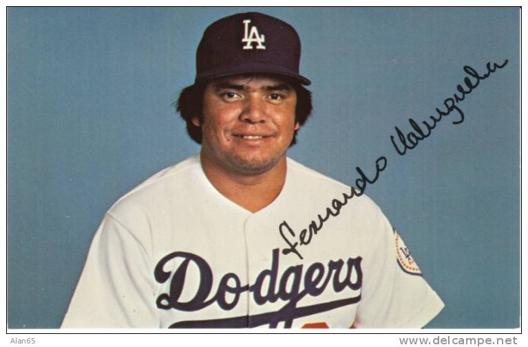 Fernando Valenzuela Los Angeles Dodgers Major League Baseball Player Pitcher On C1980s Vintage Postcard - Baseball