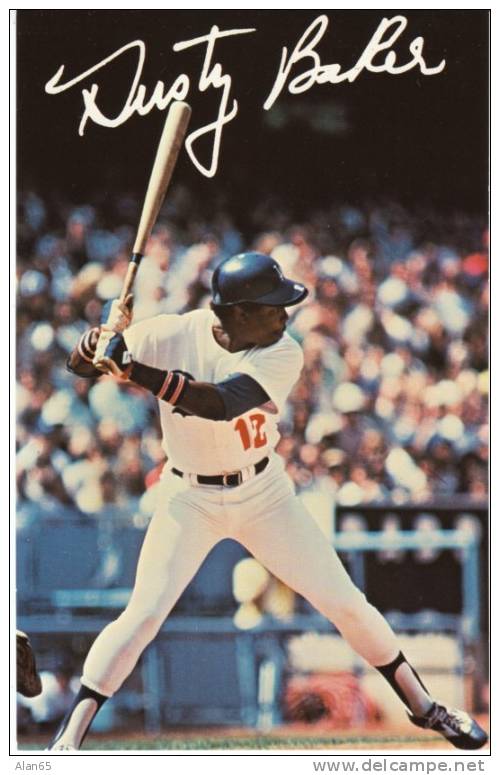 Dusty Baker Los Angeles Dodgers Major League Baseball Player On C1970s/80s Vintage Postcard - Honkbal