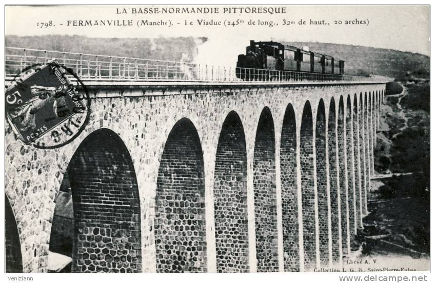 FERMANVILLE - Le Viaduc - Train - Autres & Non Classés