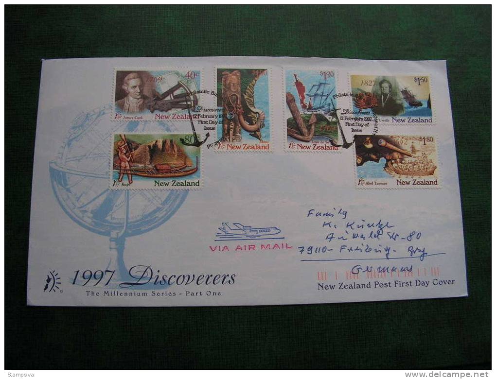 == New Zealand ,  1997 Milenium Serie 1578-1583 On FDC  Cv. To Germany  ! - Lettres & Documents