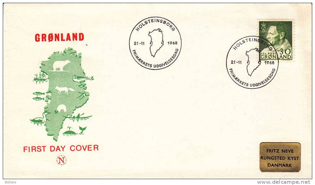 Groenland - Lettre Illustrée De 1968 - Carte - Ours - Phoques - Covers & Documents