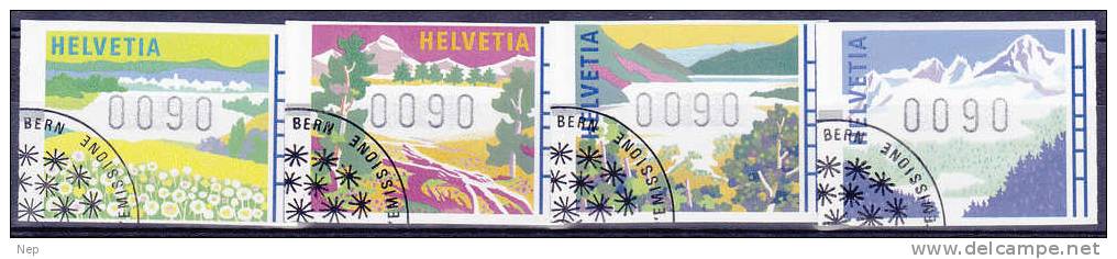 ZWITSERLAND - Briefmarken - 1996 - Nr 10/13 - Gest/Obl/Us - Timbres D'automates