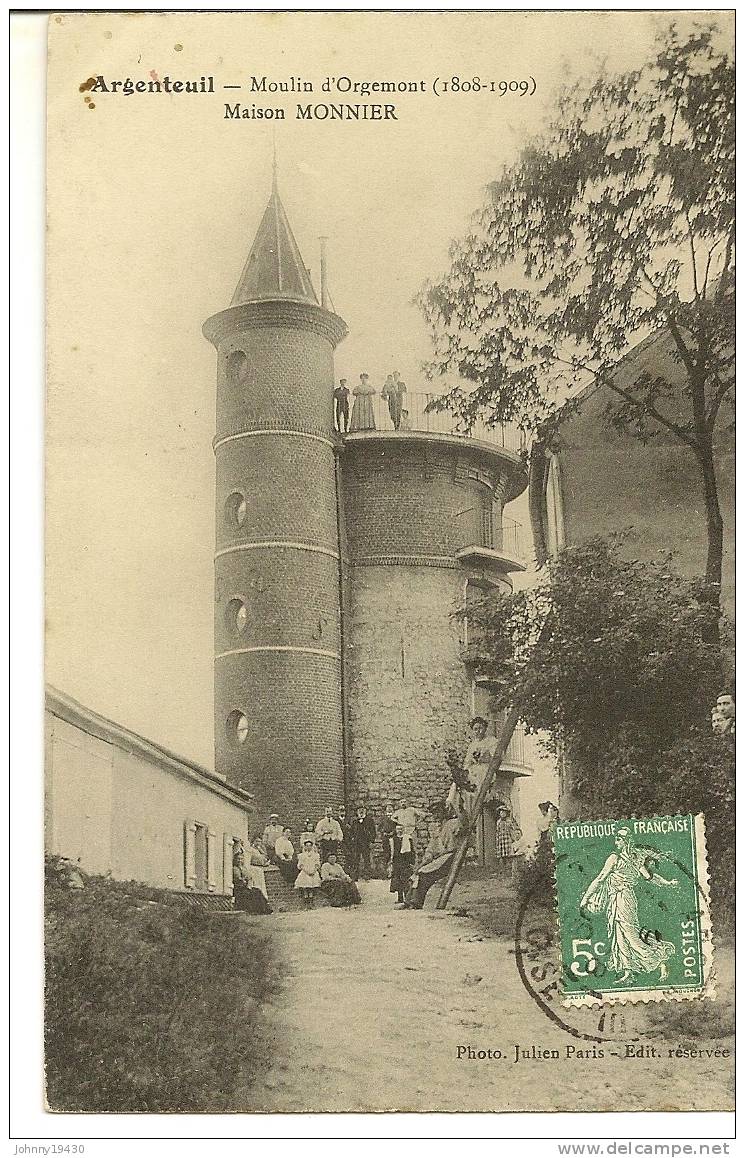 ARGENTEUIL - MOULIN D´ORGEMONT - MAISON MONNIER ( Animées ) ) - Argenteuil