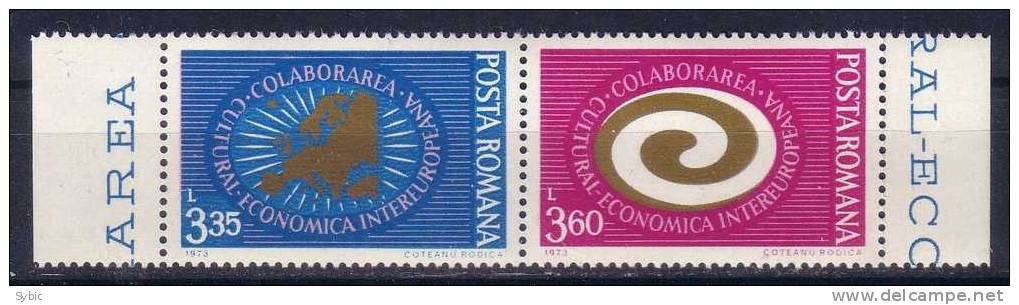 ROUMANIE -1973 - Yvert 2755/2756  ** - Collaboration Intereuropéenne - Unused Stamps