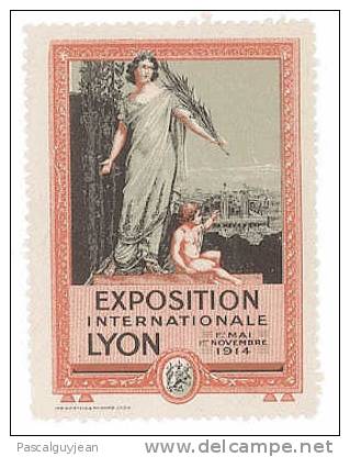 VIGNETTE EXPOSITION INTERNATIONALE DE LYON 1914 - Autres & Non Classés