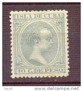 1896 10 CTS VERDE* - Cuba (1874-1898)