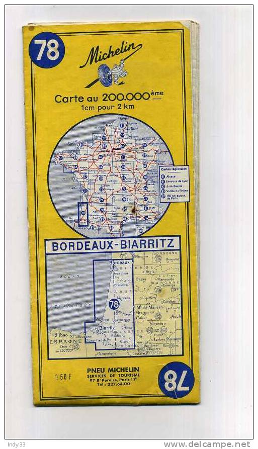 - CARTE MICHELIN 78 . 1966 - Carte Stradali