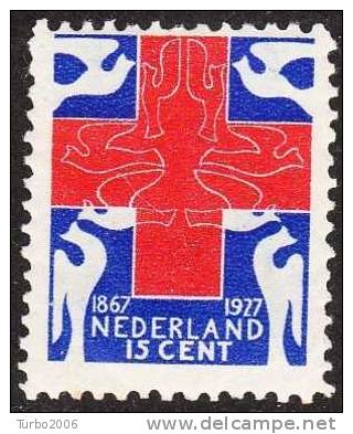 1927 Rode Kruis Zegels 15 + 5 Cent Blauw En Rood NVPH 207 Ongebruikt - Ongebruikt