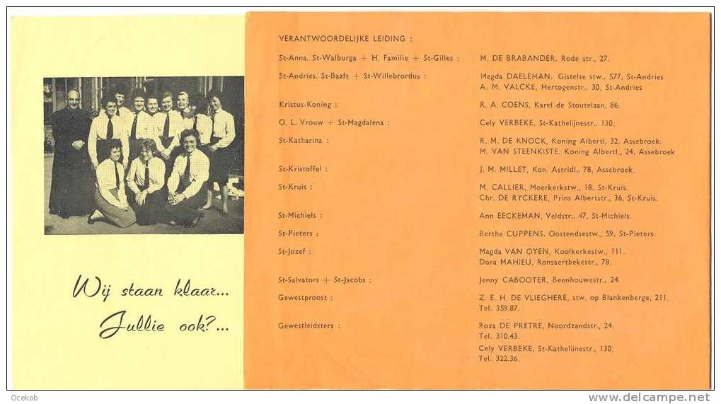 VKS  Brugge - Verlof Kalender 1962 - Autres & Non Classés