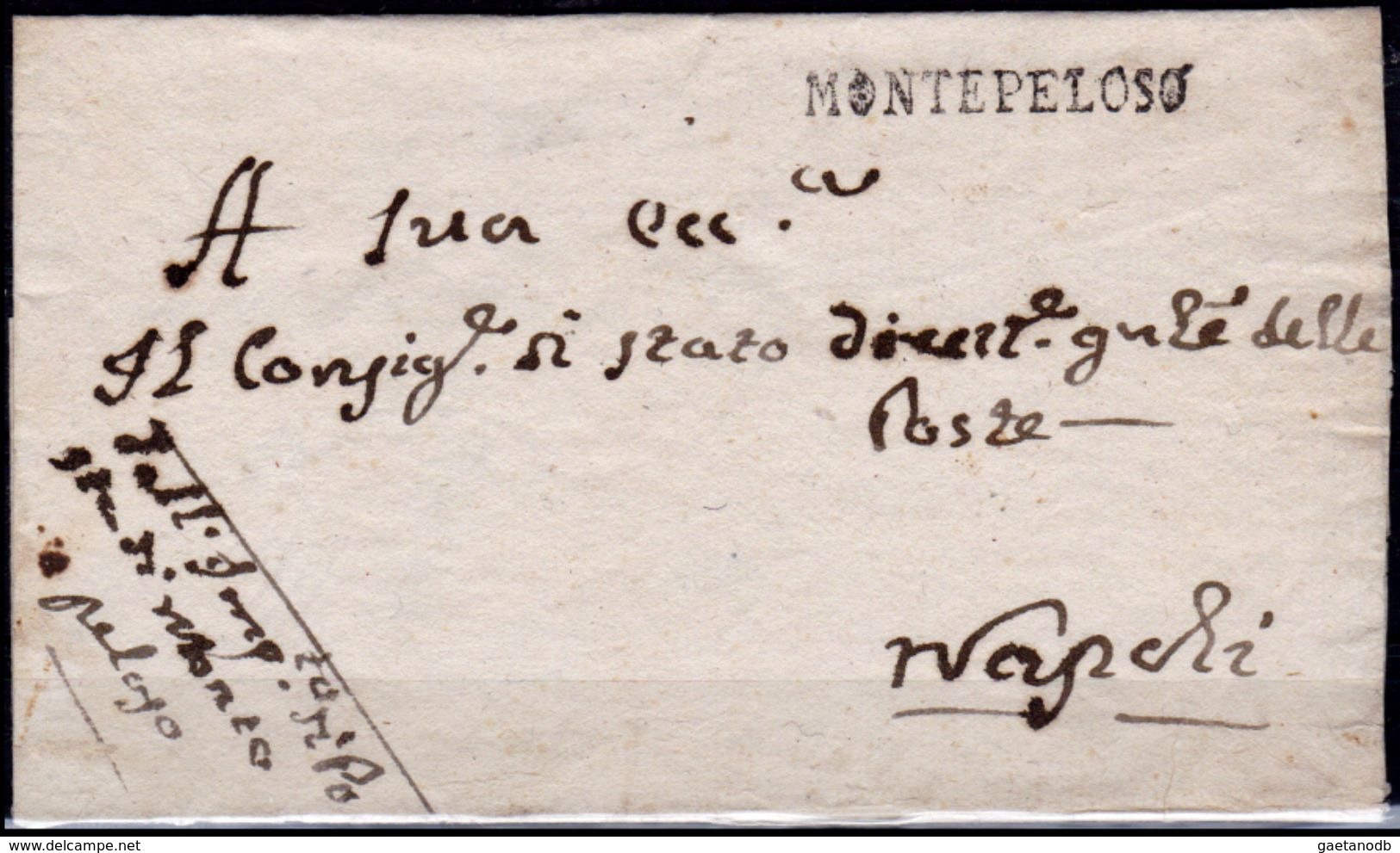 Montepeloso-00500 - Piego Postale Senza Testo - Officina Di Posta Chiusa Nel 1812 - - 1. ...-1850 Prephilately