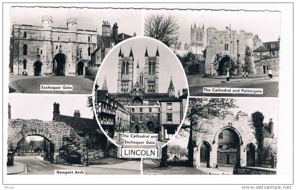 UK971    LINCOLN : 5-pcture Postcard - Altri & Non Classificati