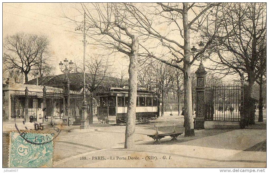 PARIS (XII) Porte Dorée Octroi Tramway électrique Beau Plan - Arrondissement: 12