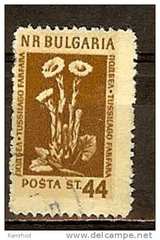 BULGARIA 1953 Medicinal Flowers - 44s Coltsfoot FU - Used Stamps