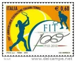 ITALIA - ITALY - ITALIE - 2010 - 150° ANN. FEDERAZIONE ITALIANA TENNIS - 1 Valore ** - Tenis