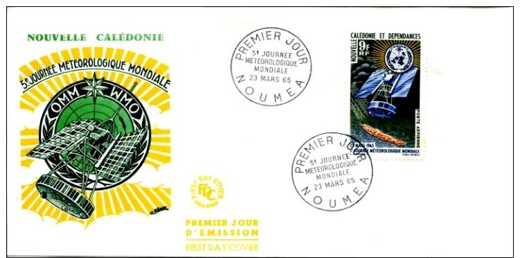 Nouvelle Caledonie - Neukaledonien FDC Meteo 1965 + Stamp NMH NIMBUS - Oceania