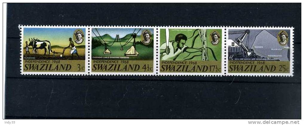 - SWAZILAND 1968 . BANDE DE 4 NEUVE SANS CHARNIERE - Swaziland (1968-...)
