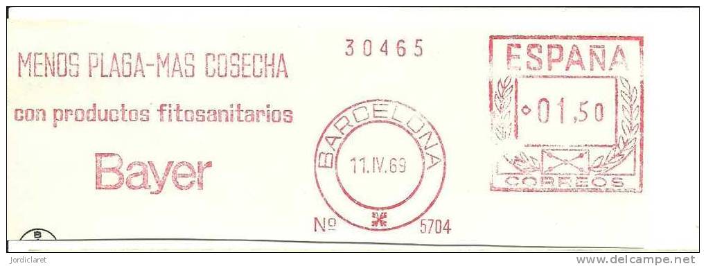 FRANQUEO MECANICO ESPAÑA 1969 FRAGMENTO - Scheikunde