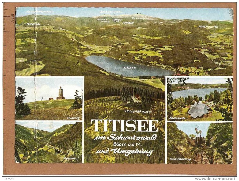 TITISEE (Lac) Im Schwarzwald  Und Ungebüng - Multivues Monts Et Sites - Circulé 1963  (voir Détails 2scan)  MME12 - Titisee-Neustadt