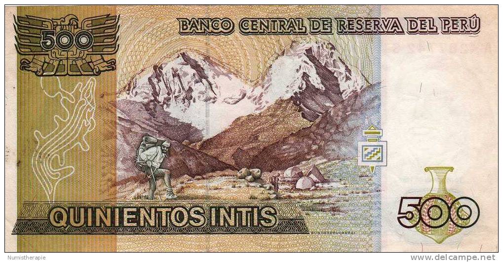 Pérou Peru : 500 Intis 1987 : Quasi UNC : #A4287742S - Pérou