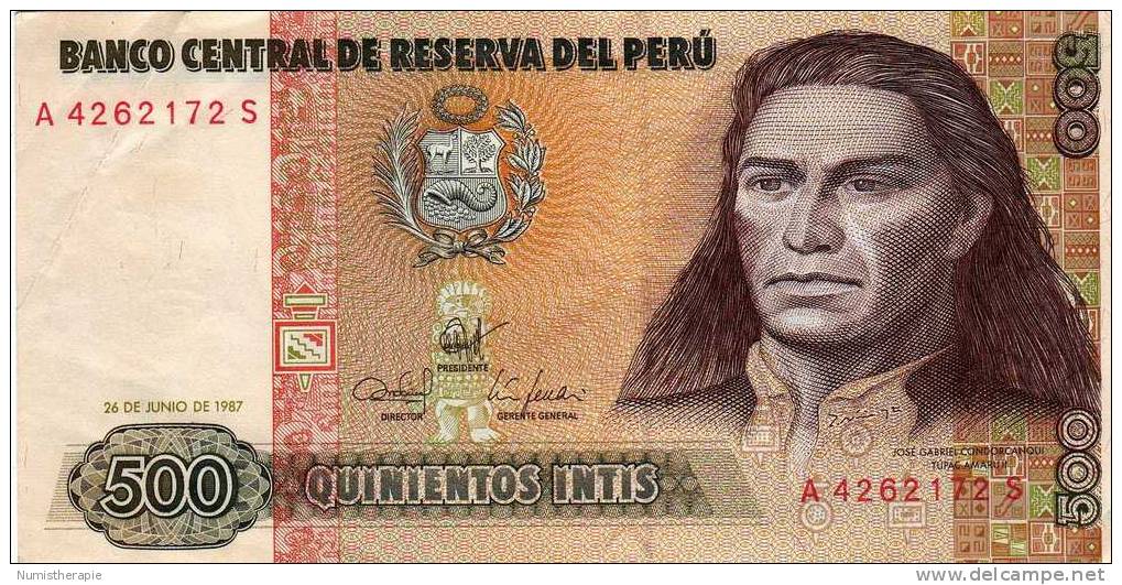 Pérou Peru : 500 Intis 1987 : Bon Etat : #A4262172S - Perú