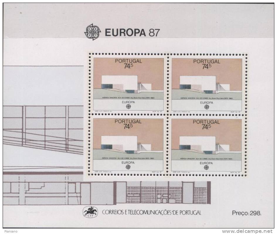 PIA  -  PORTOGALLO  -  1987  :  Europa  Foglietto   (Un  1700 X 4) - Ongebruikt