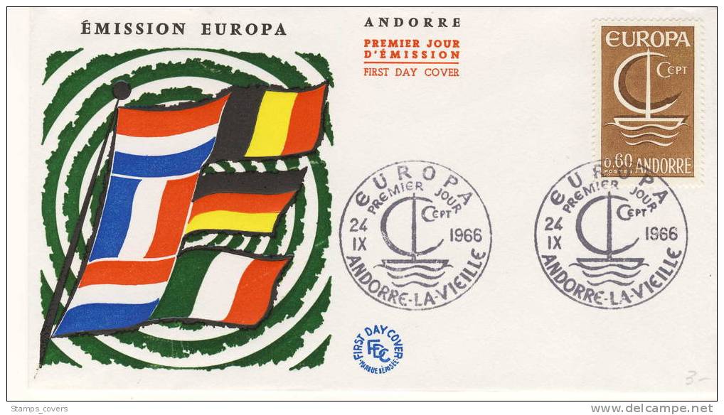 ANDORRE FDC MICHEL 198 EUROPA 1966 - 1966