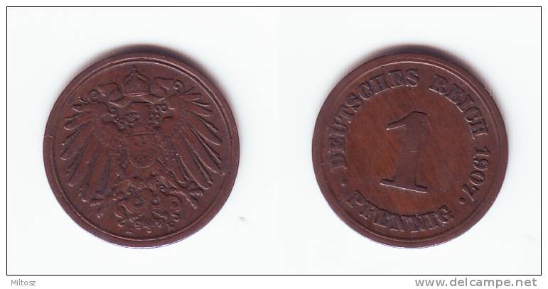 Germany 1 Pfennig 1907 E - 1 Pfennig
