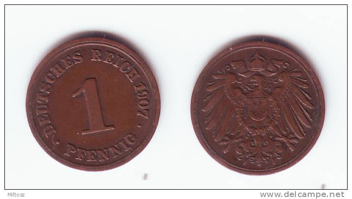 Germany 1 Pfennig 1907 F - 1 Pfennig