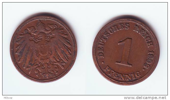 Germany 1 Pfennig 1908 J - 1 Pfennig