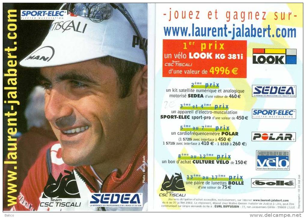 Sport - Cyclisme - Laurent Jalabert  - Équipe Tiscali - Cyclisme