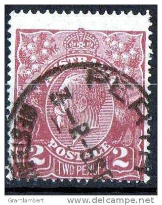 Australia 1926 King George V Small Multiple Watermark 2d Red-brown P14 Used - Actual Stamp - Perth, Centred Low - SG89 - Gebraucht